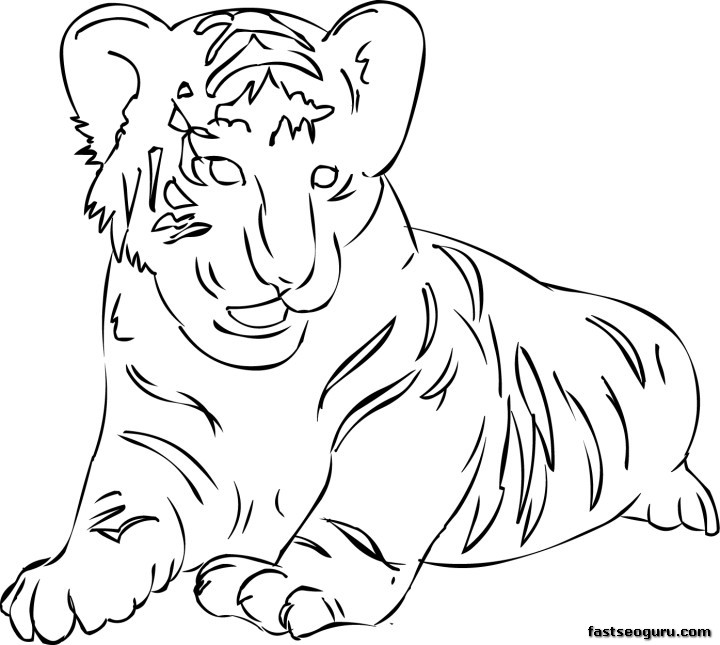 Printable Tiger Coloring Pages for Kids